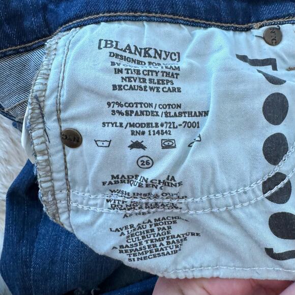 Blank NYC Blue Skinny Classique Distressed Skinny Denim Jeans 26 - Picture 9 of 14